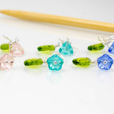 Little Flowers Stitch Marker Set: Large (up to US 10.5) / Infinity