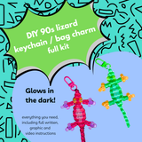 DIY 90s Lizard Keychain - GLOW in the DARK