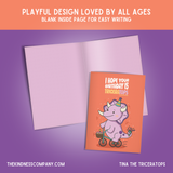 Birthday Card & Triceratops Crochet Pattern: Greeting Card & Pattern