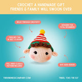 Christmas Card & Elf Crochet Pattern: Elf Card & Crochet Pattern