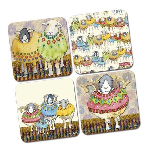 Sheep In Sweaters Set of 4 Coaster Set