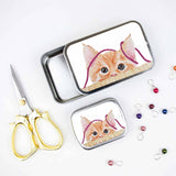 Kitten Stitch Marker Storage Tin: Large (slide style)