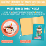 Christmas Card & Elf Crochet Pattern: Elf Card & Crochet Pattern