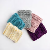 Beginner Ribbed Cup Cosy Knitting Kit: Slate Grey