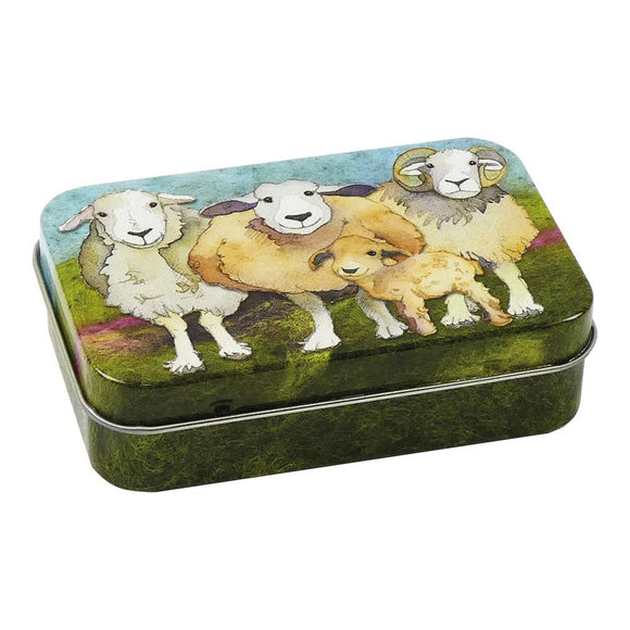 Felted Sheep Mini Rectangular Tin