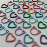 Metal Stitch Markers: Cat + Hearts