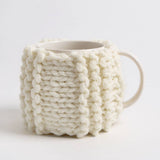 Beginner Ribbed Cup Cosy Knitting Kit: Slate Grey