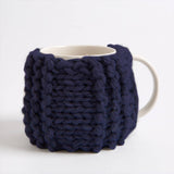 Beginner Ribbed Cup Cosy Knitting Kit: Slate Grey