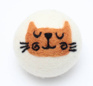 Cats - Eco Wool Dryer Balls Fair-Trade: Orange Cat