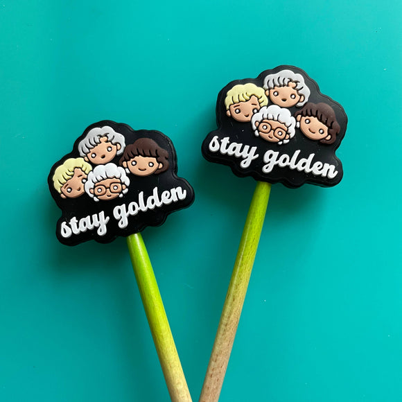 Knitting Needle Point Protectors: Stay Golden-White