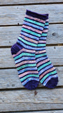 Striped Socks Knitting Kit: Cinnamint
