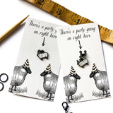 Party sheep SINGLE Stitch Marker: Round