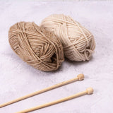 Mini Ram Head Knitting Kit: Cream and Brown / Don't include 5mm (US 8) needles