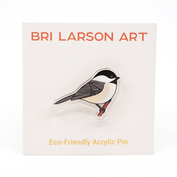 Chickadee Eco-friendly Acrylic Pin