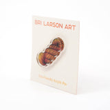 Yarn Skein Eco-Friendly Acrylic Pin / Orange