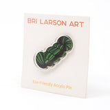Yarn Skein Eco-Friendly Acrylic Pin / Forest