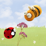 DIY Needle Felting Kit - Bee and Ladybug