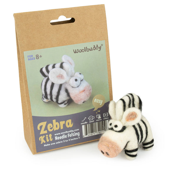DIY Needle Felting Kit - Zebra