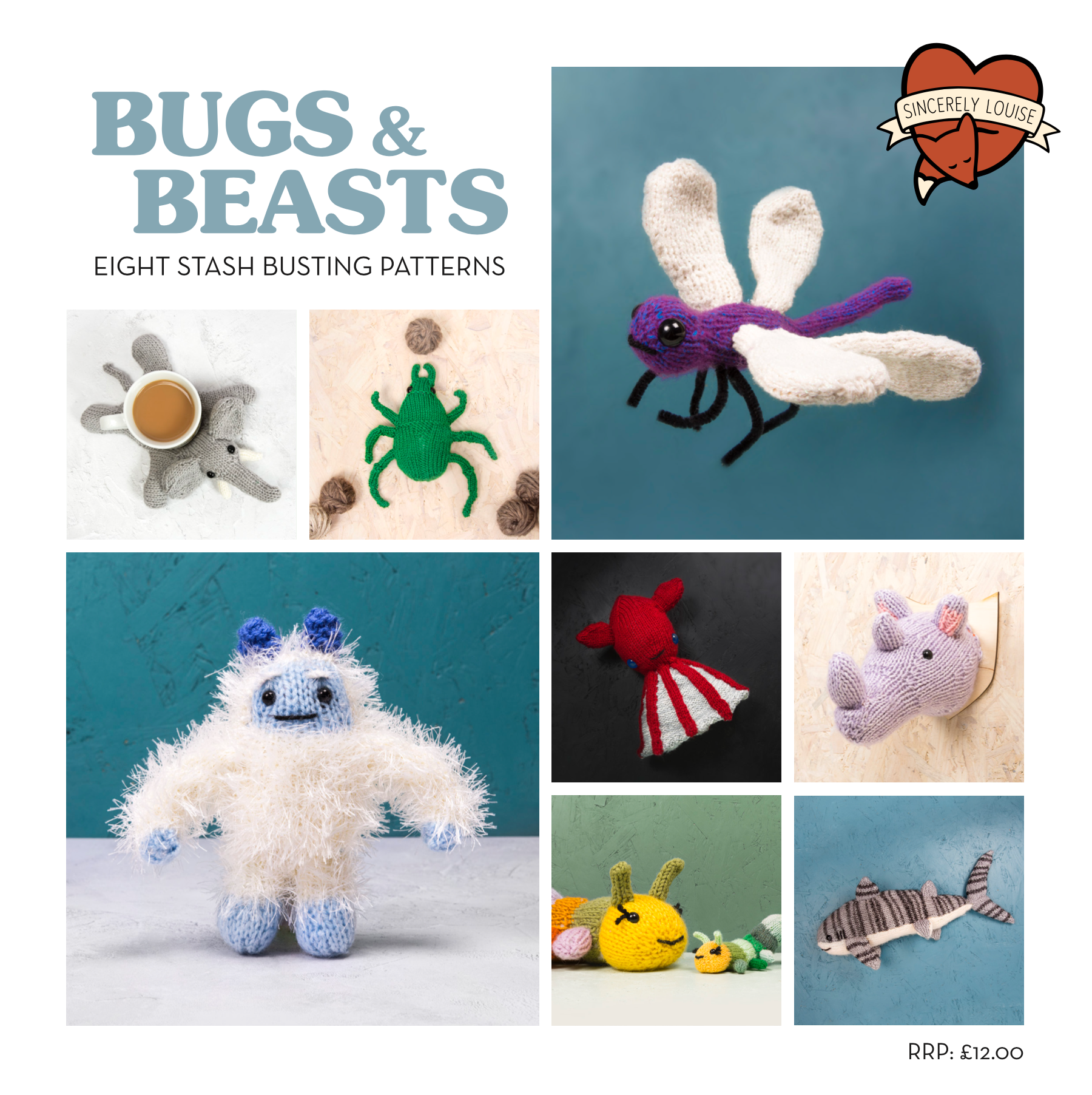 Knitted Insects Patterns Bugs and Beasts Knitting Pattern Booklet – Sweet Pea Fiber