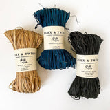 Flax & Twine Madagascar Raffia: Black