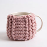 Beginner Ribbed Cup Cosy Knitting Kit: Slate Grey