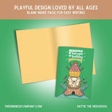 Birthday Card & Hedgehog Crochet Pattern: Greeting Card & Pattern