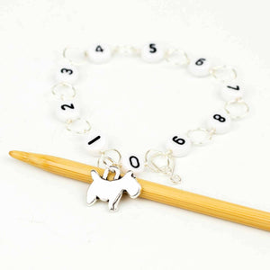Little Dog Circle Chain Row Counter: Small (up to US 4 needle / E hook)