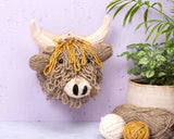 Mini Highland Cow Head Knitting Kit: Don't include knitting needles / Light Brown