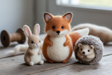 Needle felted animals