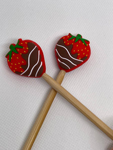 Kawaii Chocolate Strawberry Cute Fruit Gift for Knitters
