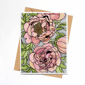 Floral Carpet Blank Handmade Notecard