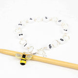 Sparkle Bee Circle Chain Row Counter: Small (up to US 4 needle / E hook)