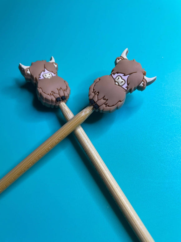 Kawaii Highland Cow Cute Animal Silicone Gift for Knitters