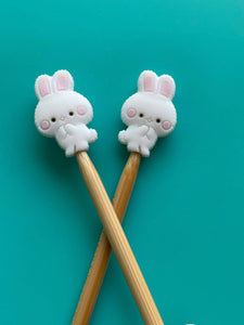 Kawaii Cute Bunny White Rabbit Easter Gifts for Knitters
