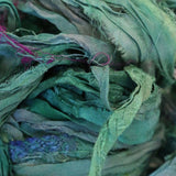 Reclaimed and dyed Sari Ribbon, Fair Trade Yarn Collection