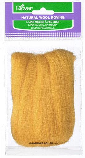 Clover - Natural Wool Roving, Off White