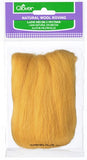 Natural Wool Roving, by Clover - 20g (0.7oz)