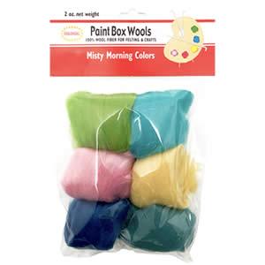 Wool Fiber for Felting and Crafts, Paint Box Wools