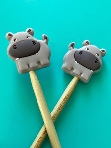 Kawaii  Hippo Cute Zoo Animal Silicone Gift for Knitters