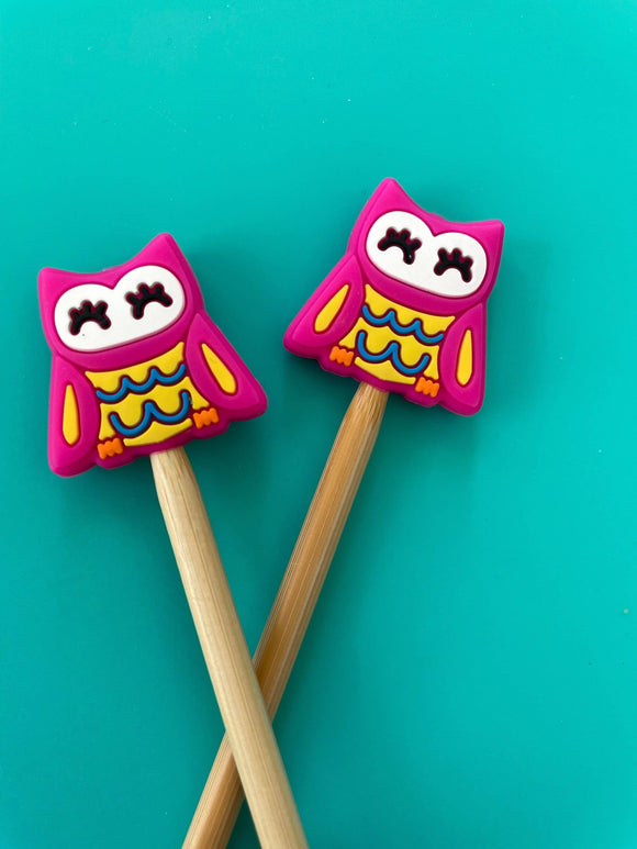 Kawaii Cutie Pink Owl Bird Raptor Animals Gift for Knitters