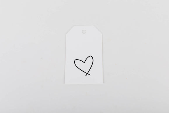 Heart Gift Tag (Black)
