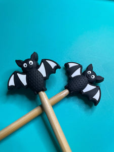 Kawaii Halloween Bat Metal Goth Silicone Gift for Knitters